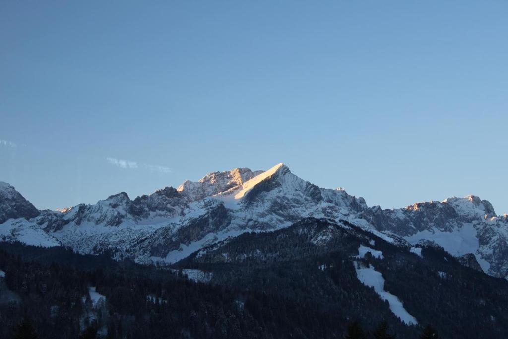 Pfeiffer Alm Am Sonnenhang Mit Blick Auf Die Zugspitze Garmisch-Partenkirchen Dış mekan fotoğraf